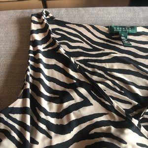Lauren Ralph Lauren tiger stripe faux wrap dress